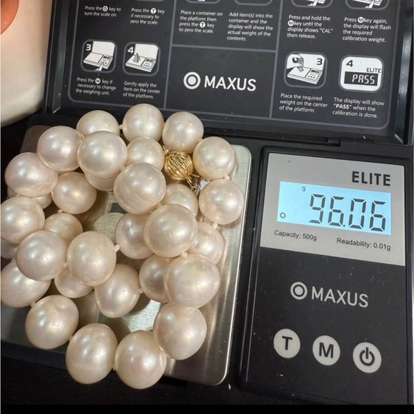 NEW XL 14K Solid Real Gold Natural XL pearl necklace like Angelina Jolie 😍 - Picture 7 of 9